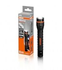 OSRAM LEDinspect Torch 350 Essential, Zoom Function, 350lm Brightness, 6500K, 3 Light Modes, LED Inspection Torch, Black