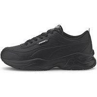 PUMA Women's Cilia Mode Sneakers, Black Black Silver 01, 4 UK