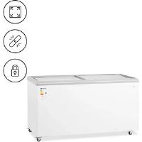Chest Freezer - 450 L - glass doors - lockable - Royal Catering RCFGDF-450