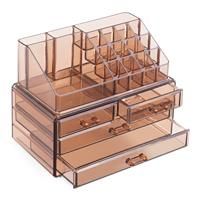 Navaris Makeup Organiser - Cosmetics Storage Make Up Holder with Black