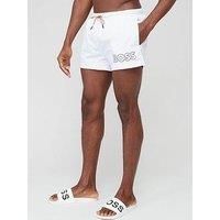 BOSS Mens Mooneye Quick-drying swim shorts with outline logo