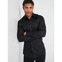 Boss H-Hank-Kent-C1-214 Slim Fit Long Sleeve Shirt - Black