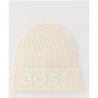Boss Laura Wool Beanie Hat - White