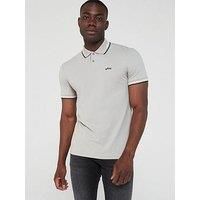 Boss Paul Curved Slim Fit Polo Shirt - Grey