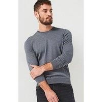 Boss Botto-L Regular Fit Crew Knitted Jumper - Dark Grey