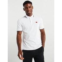 HUGO Deresino232 Badge Logo Cotton-PiquÃ© Polo Shirt - XXL