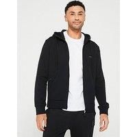 BOSS Mens Zip Up Hoodie Black S