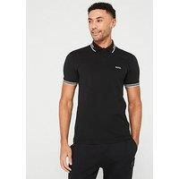BOSS Mens Polo Shirt Polo Shirt Short Sleeve Top Black XXL