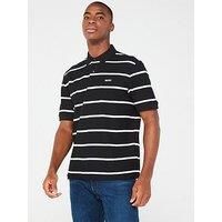 Boss Palesstripe Relaxed Fit Polo Shirt - Black