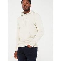 BOSS Mens Logo Patch Hoodie Light Beige M