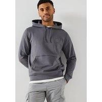 Boss Mens Logo Patch Hoodie Hooded Top OTH