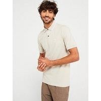BOSS Mens Passertip Logo-Patch Slim-fit Polo Shirt in Stretch Cotton