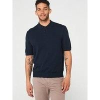 BOSS Mens Asac P Embroidered-Logo Polo Sweater in a Cotton Blend