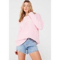 Hugo Red Sareed Lightweight Knitted Jumper - Pink
