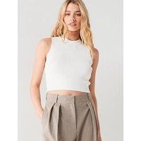 Hugo Red Sepinn Metal Chain Detail Knitted Vest - Off White