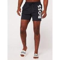 BOSS Mens Octopus Contrast-logo swim shorts with full lining
