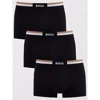 BOSS Mens Trunk 3P Motion Three-Pack of Cotton-Blend Trunks with Signature waistbands