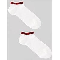 Hugo Bodywear 2 Pack Tape Socks - White
