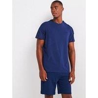 Hugo Hugo Tonal Logo Loungewear T-Shirt - Dark Blue