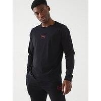 HUGO Men/'s Laze Loungew_Longsleeve, Black1, M