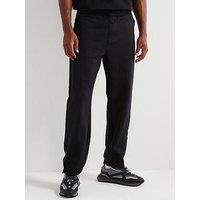 Hugo Detechtros Zip Detail Relaxed Fit Jersey Trousers - Black