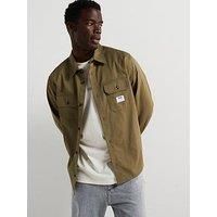 HUGO Mens Ekynone Logo-Label Shirt in Cotton Twill