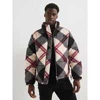 Hugo Biron2443 Flannel Check Padded Jacket - Black/White