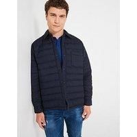 Boss Lambizzo M Oversize Quilted Button Thru Shacket - Navy