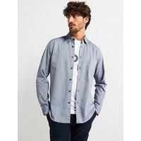 Boss Rickert Button Down Regular Fit Logo Shirt - Navy