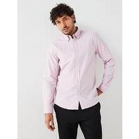 BOSS Mens Rickert M Button-down regular-fit shirt in Oxford cotton Purple