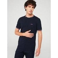 Boss Taul Regular Fit Stretch Pique T-Shirt - Navy