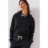 BOSS Women/'s CP Stripe_Hoodie Loungew Sweatshirt, Black1, XXL