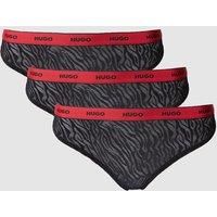 HUGO Women/'s Triplet Thong LACE String, Black2, L
