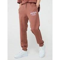Hugo Blue Nevez Oversized International Logo Cuff Joggers-Brown