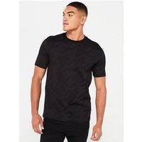 Boss Thompson 45 Regular Fit Houndstooth Jacquard T-Shirt