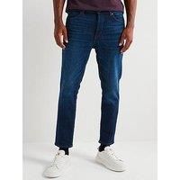 HUGO Mens 634 Blue Tapered-fit Jeans in Comfort-Stretch Denim
