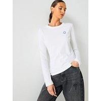 Hugo Daliria Long Sleeve Jersey Top - White