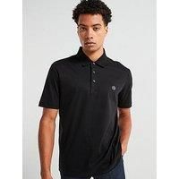 Boss C-Parris 01 Regular Fit Logo Cotton Polo Shirt - Black
