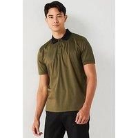 Boss Phillipson 117 Contrast Collar Mercerised Polo Shirt - Light Green