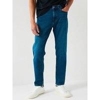 BOSS Mens H-Re.Maine Maine Pure-Blue Regular-fit Jeans in Comfort-Stretch Denim