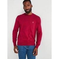 Boss Kanovano Crew Knitted Jumper - Dark Red