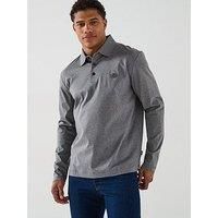 Boss C-Paley 01 Long Sleeve Polo Shirt - Dark Grey