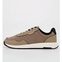 Boss Titanium Nylon/Leather Lace Runners