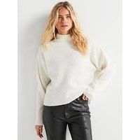 Boss Flondassy Wool Blend Jumper - White