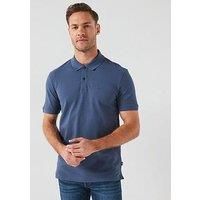 Boss Pallas Regular Cotton Pique Polo Shirt - Dark Blue