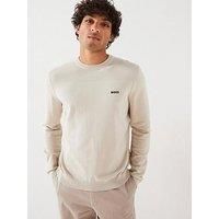 Boss Momentum-X Merino Crew Knitted Jumper - Light Beige