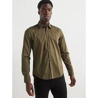 HUGO Men/'s Ermo Shirt, Dark Beige257., L