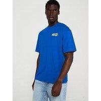 Hugo Blue Nimayliti Loose Fit Spray Logo T-Shirt - Bright Blue
