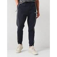 Boss Hadiko 1 Regular Fit Tape Trim Cuff Joggers - Dark Blue