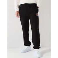 HUGO Men/'s Dlogopante Cotton Terry Jogging Bottoms with Double Logo, black, S